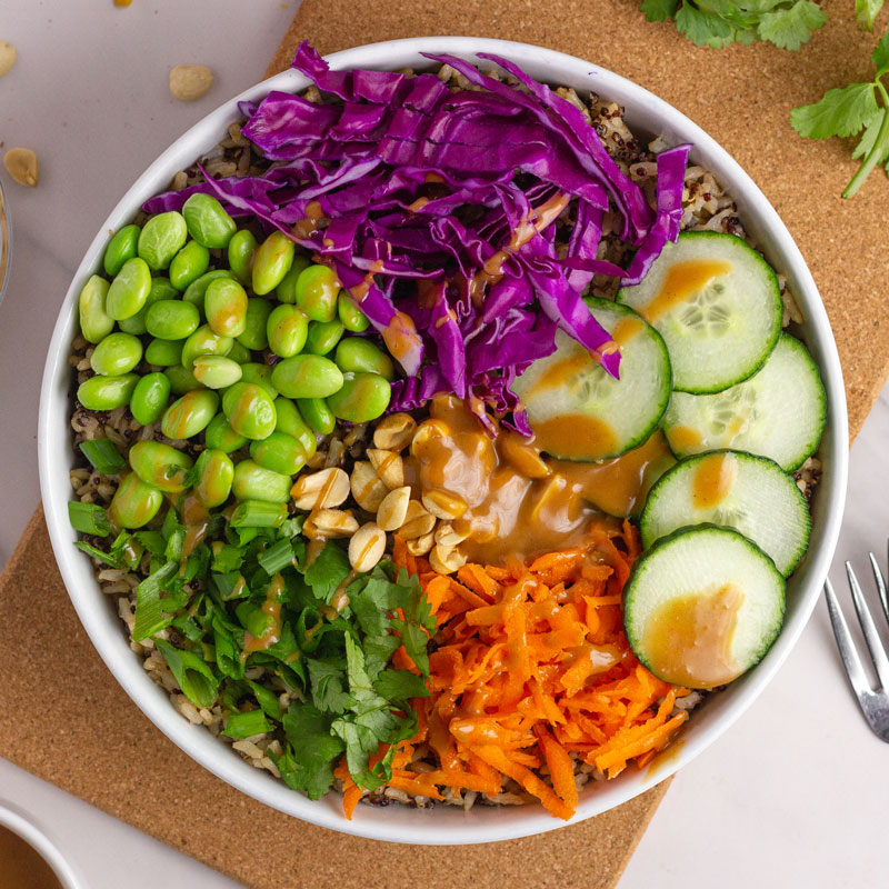Low FODMAP Asian Quinoa Bowls
