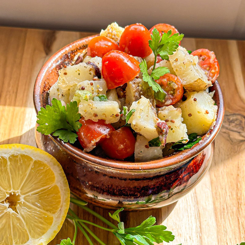 Gluten-Free, Dairy-Free Mediterranean Potato Salad