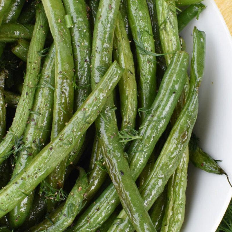 Lemon Dill Roasted Green Beans
