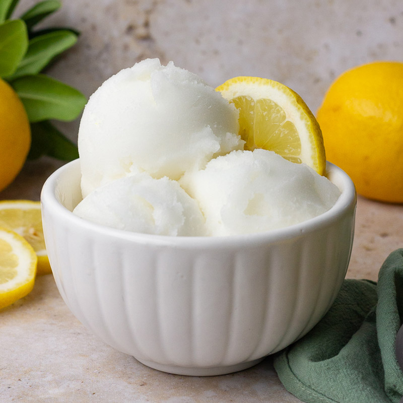 Homemade Lemon Sorbet