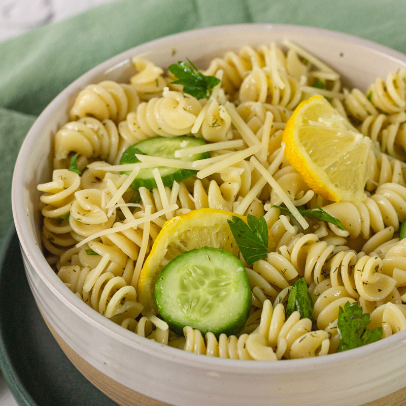 Low FODMAP Lemon Herb Pasta Salad