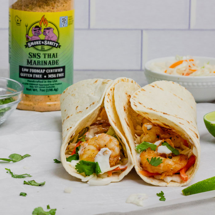 Low FODMAP Thai Shrimp Tacos