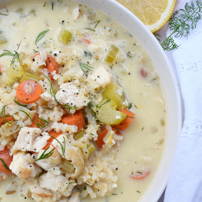 Chicken Lemon Rice Soup