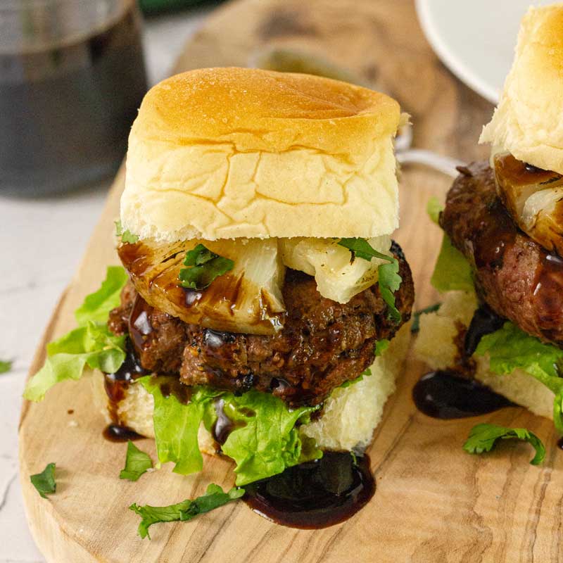 Low FODMAP Teriyaki Burger Sliders