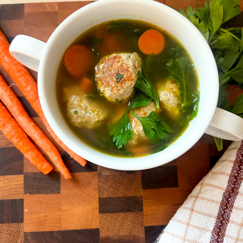 GERD-Friendly Turkey Meatball Soup