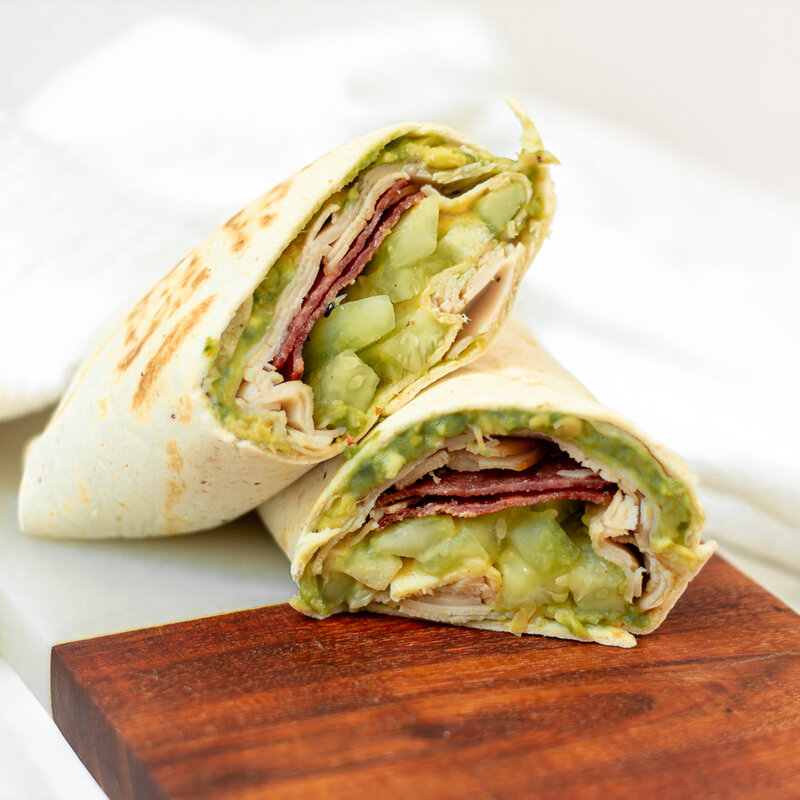 GERD-Friendly Turkey Bacon Avocado Wrap