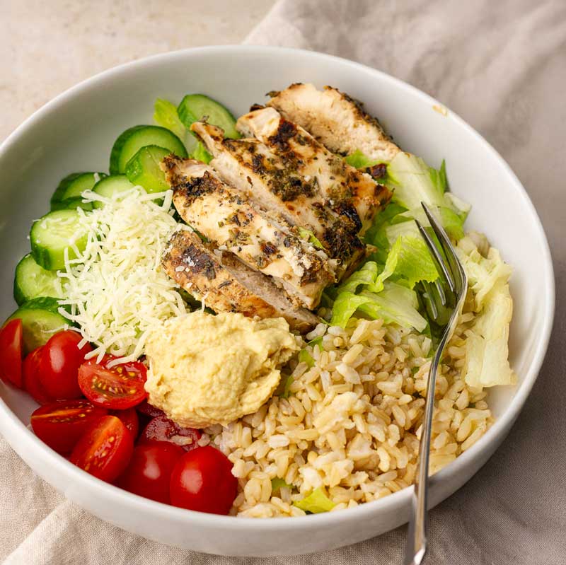 Low FODMAP Mediterranean Chicken Bowls
