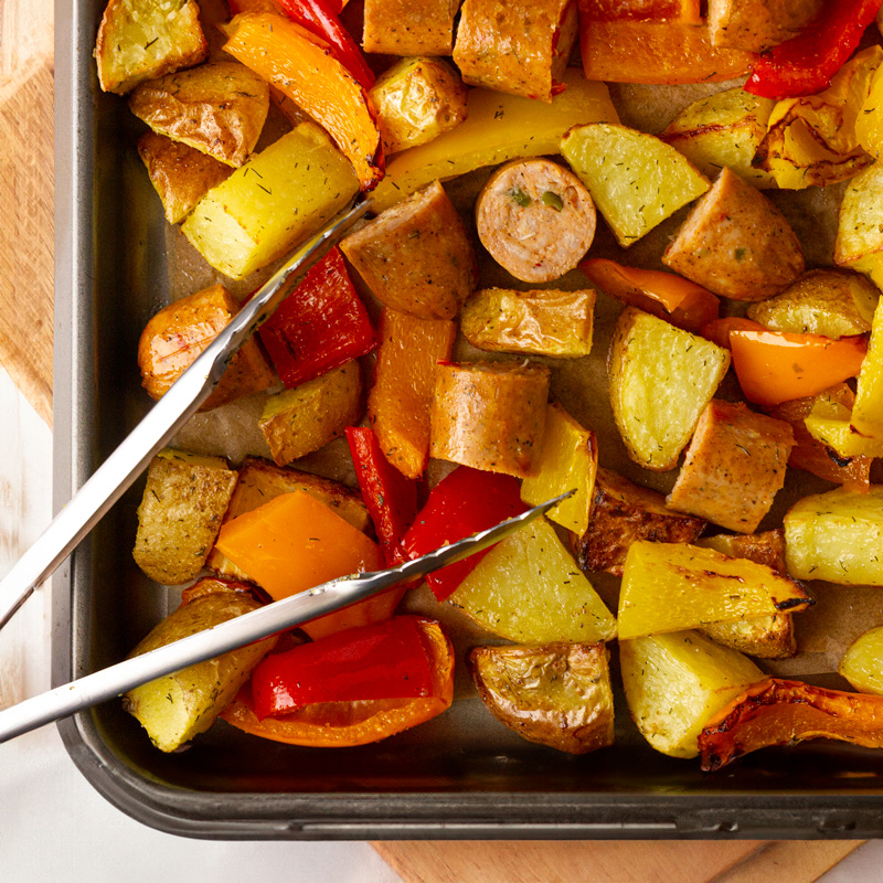 Sausage and Potato Sheet Pan Dinner