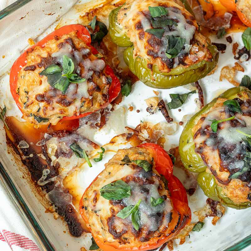 GERD-Friendly Turkey & Rice Stuffed Peppers (No Tomato)