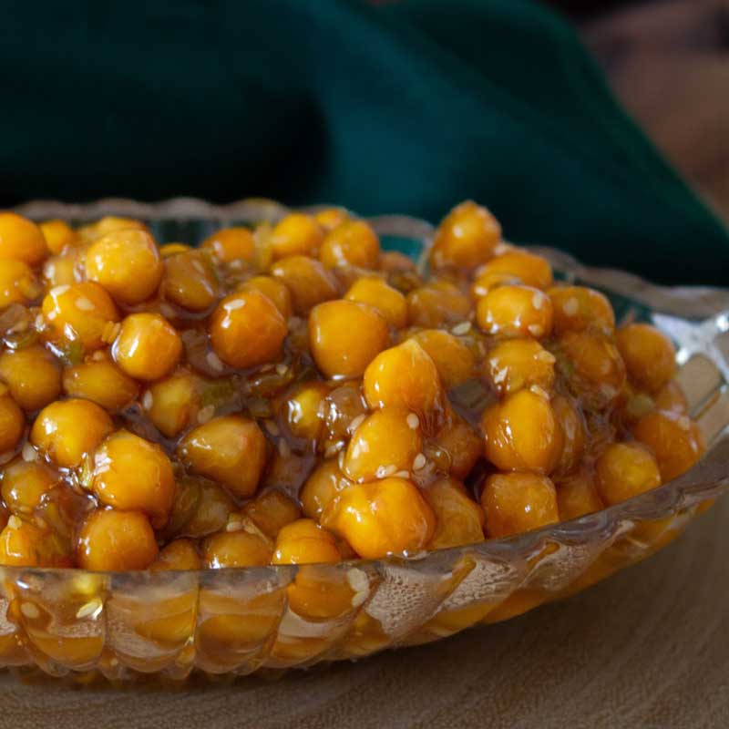 GERD-Friendly Honey Sesame Chickpeas