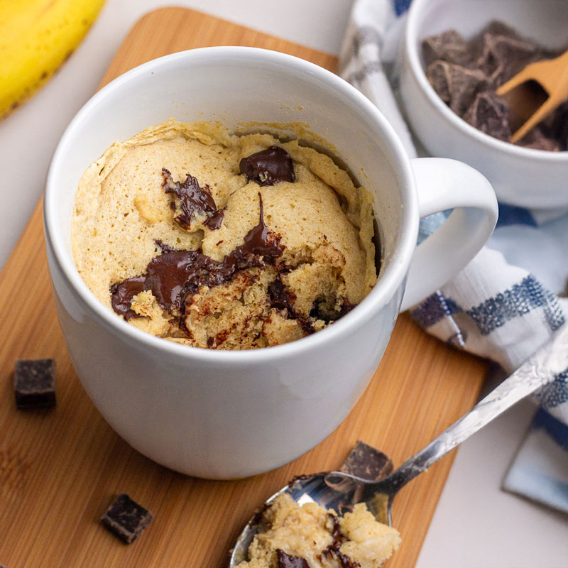 Chocolate Chip Banana Mug Cake (Low FODMAP)