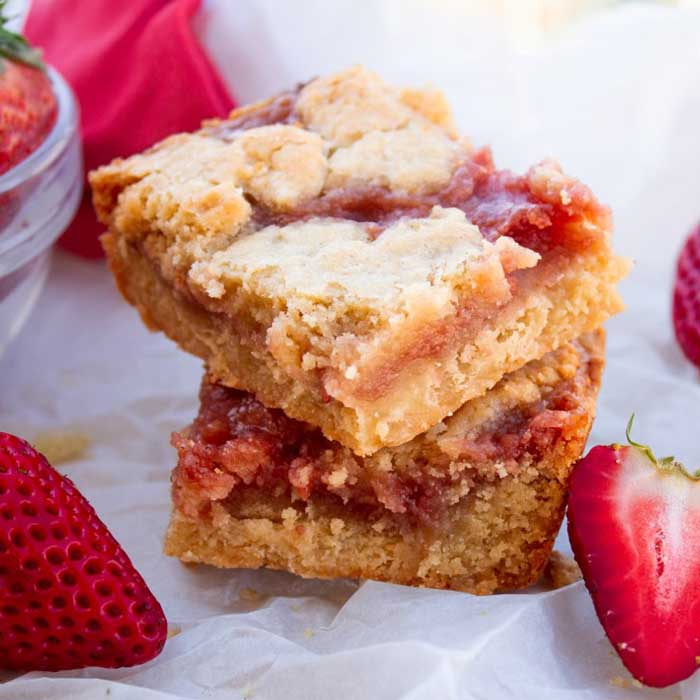 Gluten-Free Strawberry Cream Cheese Shortbread Bars