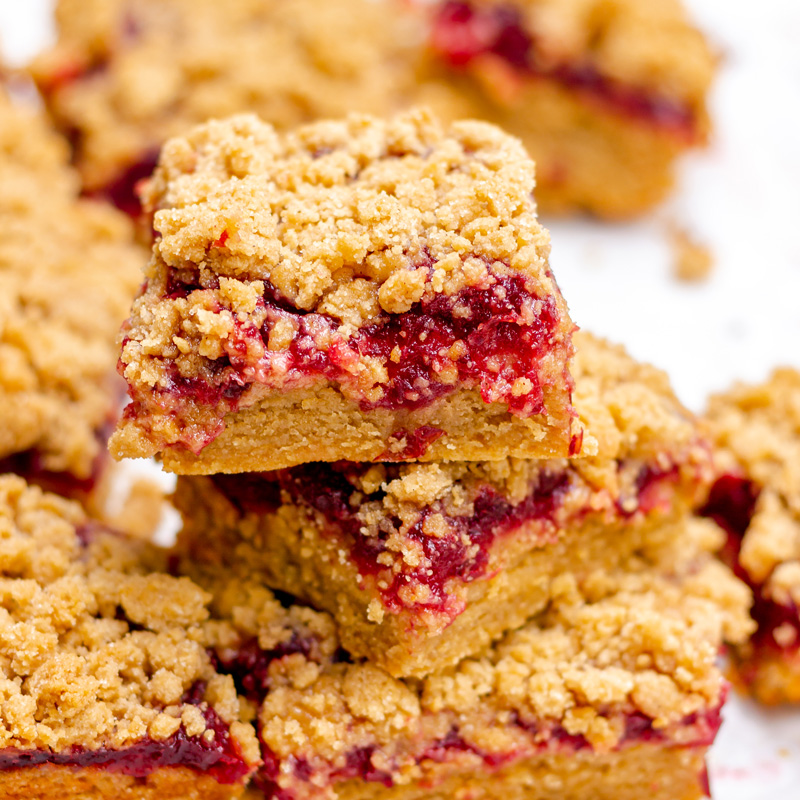 Low FODMAP Cranberry Crumble Bars