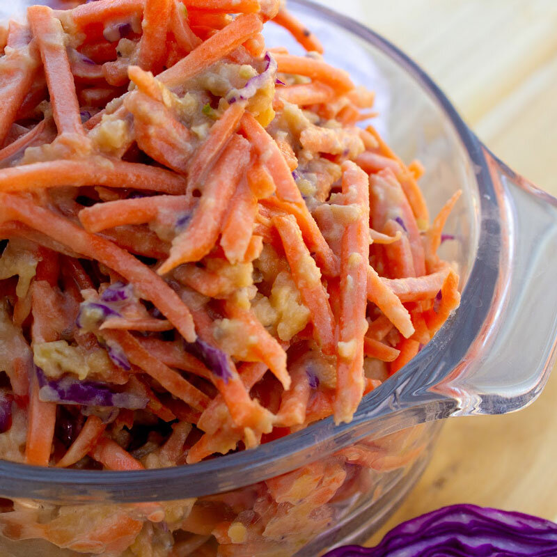Shredded Cabbage Salad with Lentils 