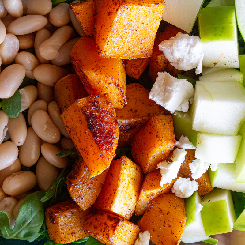 GERD-Friendly Butternut Squash Arugula Salad