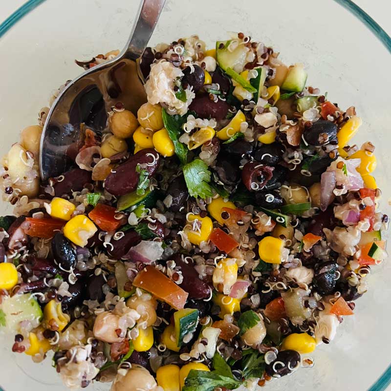 Quinoa, Bean, and Veggie Salad