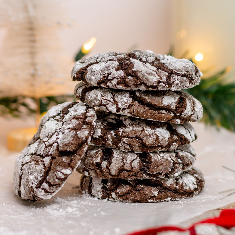 Low FODMAP Chocolate Crinkle Cookies