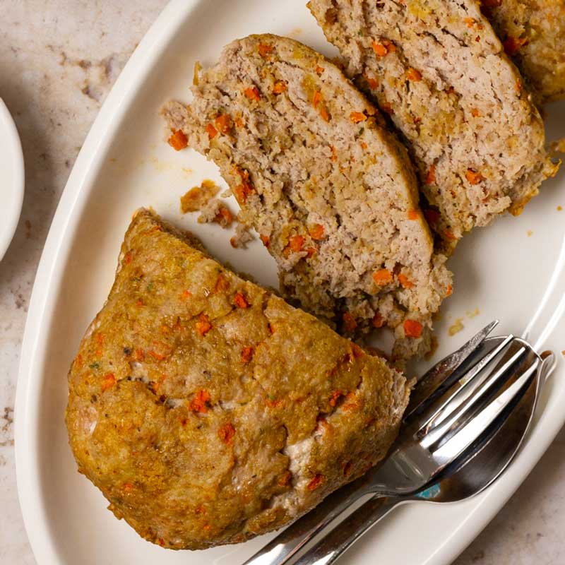 Turkey Meatloaf with Portobello Mushrooms