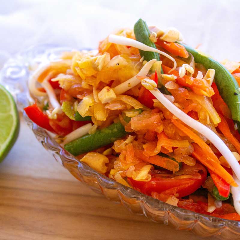 Gluten-Free Green Papaya Salad (Som Tam)