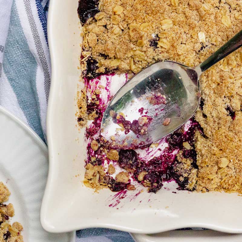 Low FODMAP Blueberry Crisp