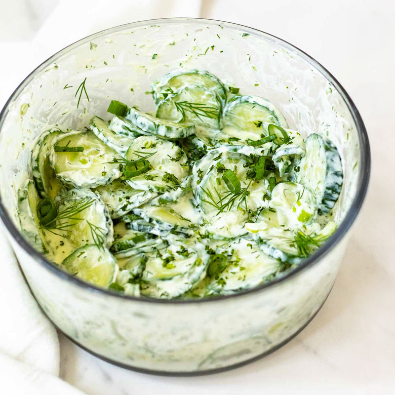 GERD-Friendly Creamy Cucumber Salad