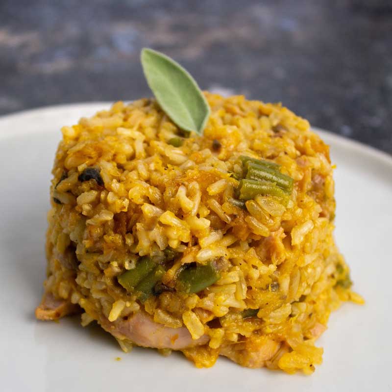 Butternut Squash with Chicken Risotto