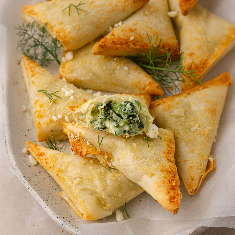 Low FODMAP Spanakopita Triangles