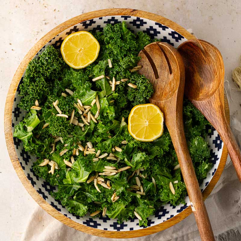 Kale Salad with Toasted Almonds