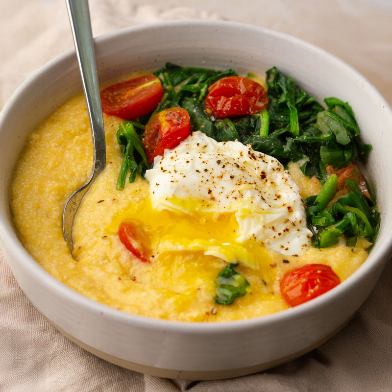 Low FODMAP Breakfast Polenta Bowl