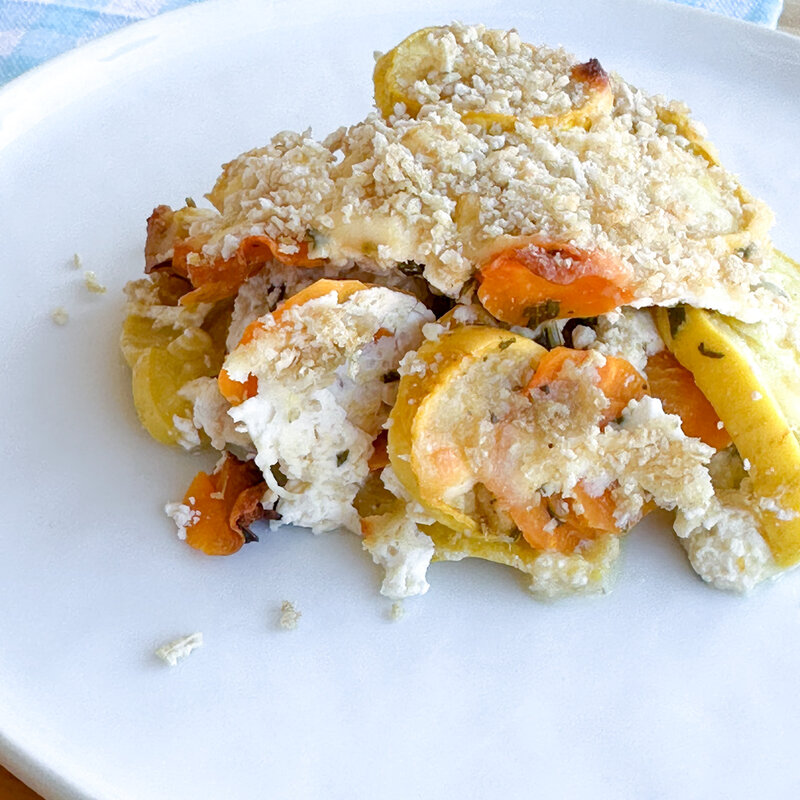 GERD-Friendly Yellow Squash Casserole