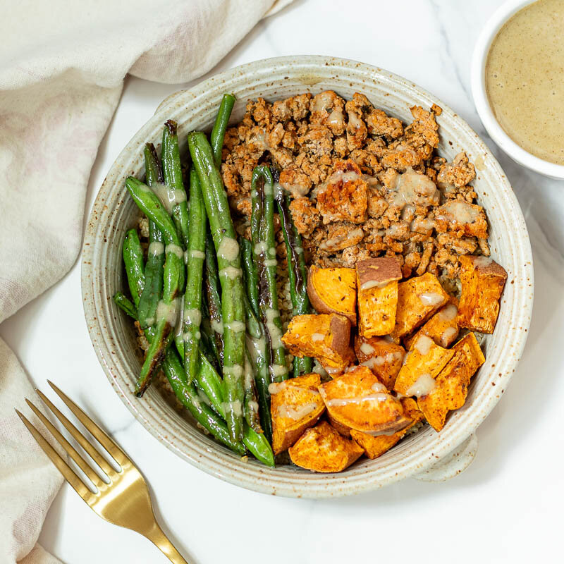 GERD-Friendly Turkey Sweet Potato Meal Prep Bowls