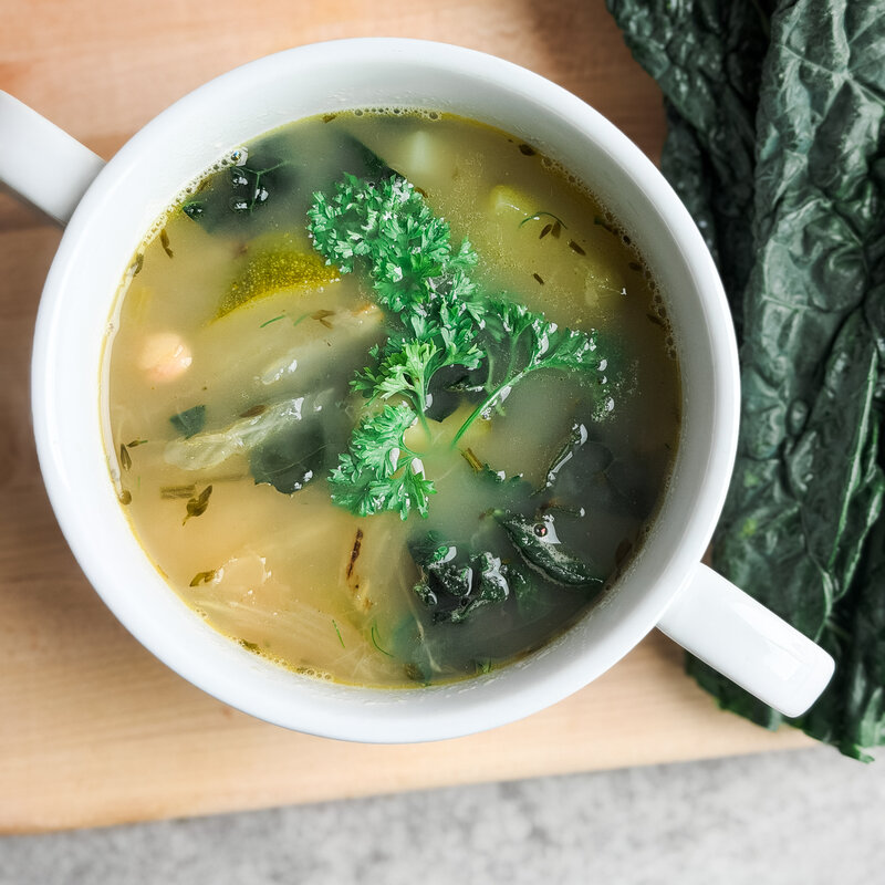 GERD-Friendly White Bean and Kale Soup
