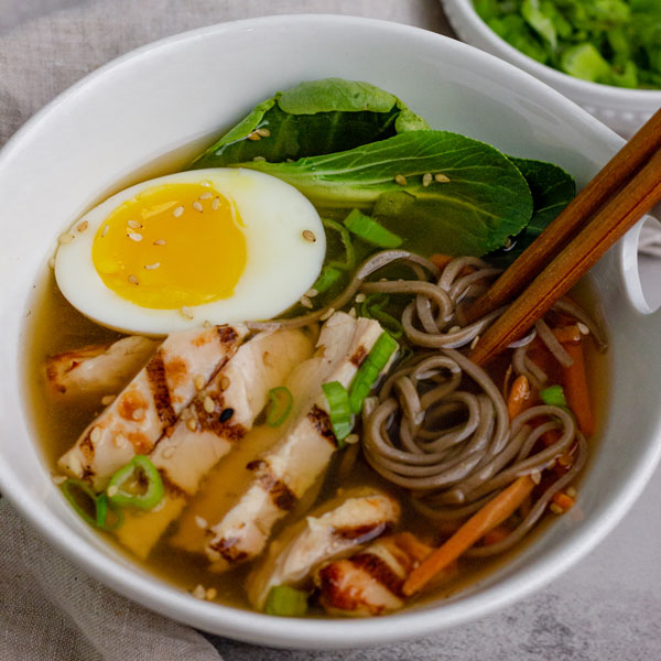 Low FODMAP Chicken Ramen Bowl