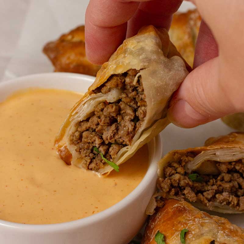 Cheeseburger Egg Rolls