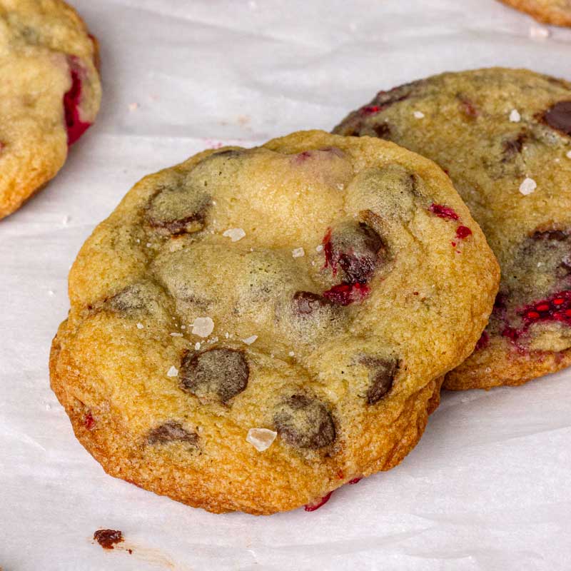 Dark Chocolate Raspberry Cookies